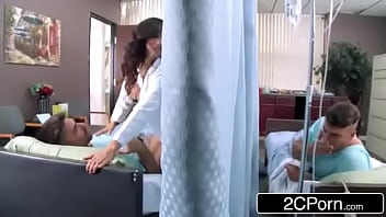 Horny Big Tits Nurse Fucking Both Of Her Patients free video